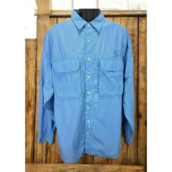ExOfficio Insect Shield Apparel Fishing Blue Shirt XL - Picture 1 of 8